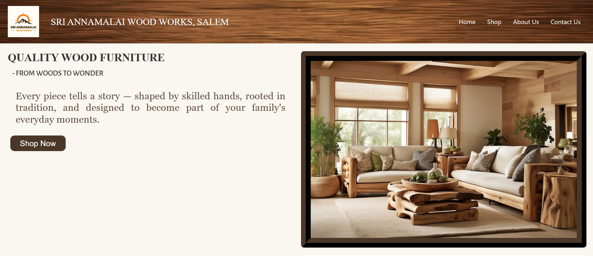 Sri Annamalai Wood Works E-Commerce Website
