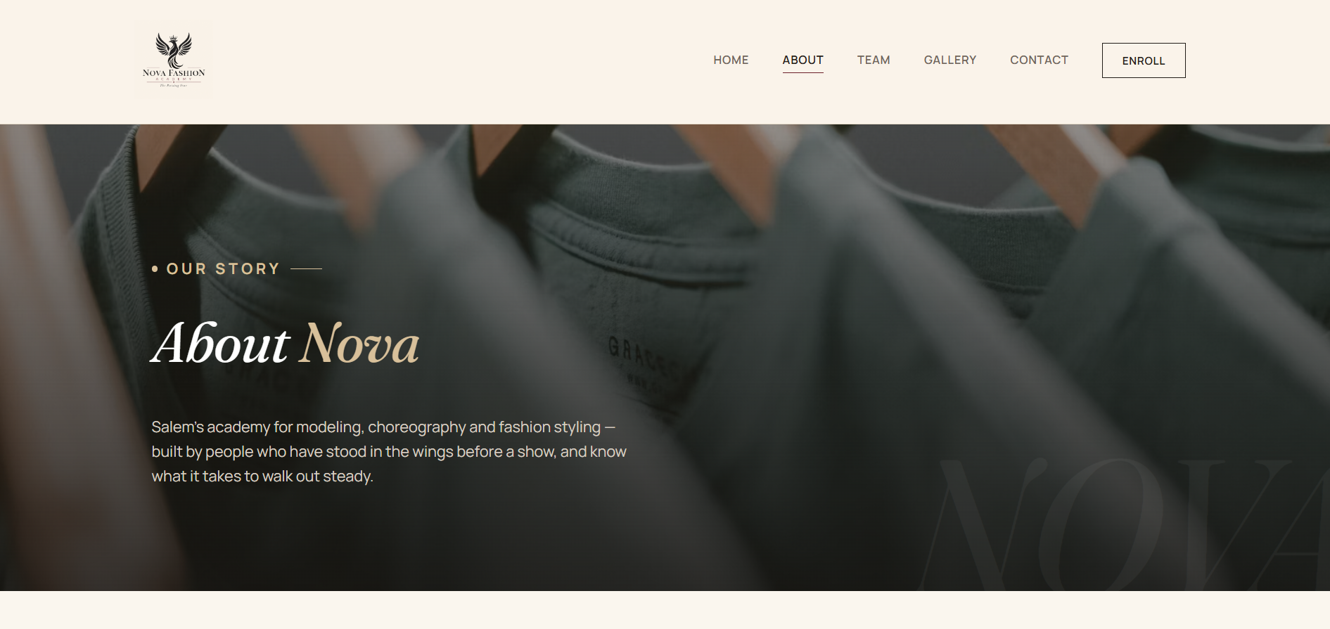 Nova Fashion Academy Business Website